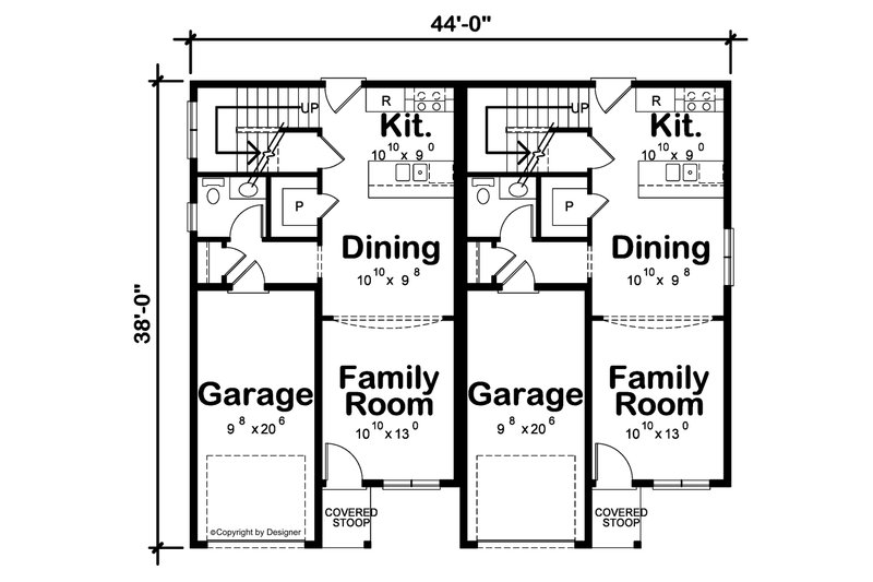 Dream House Plan - Floor Plan - Main Floor for Contemporary House Plan #20-2557 - 3 bed, 2.5 bath