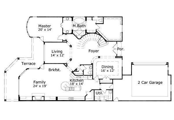 European Floor Plan - Main Floor Plan #411-603