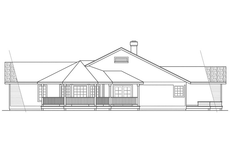 Home Plan - Exterior - Other Elevation 1 for Traditional House Plan #124-154 - 3 bed, 2 bath