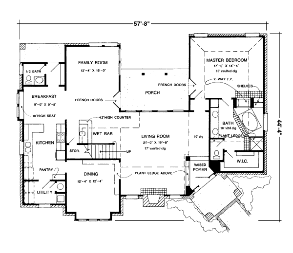 Architectural House Design - European Floor Plan - Main Floor Plan #410-273