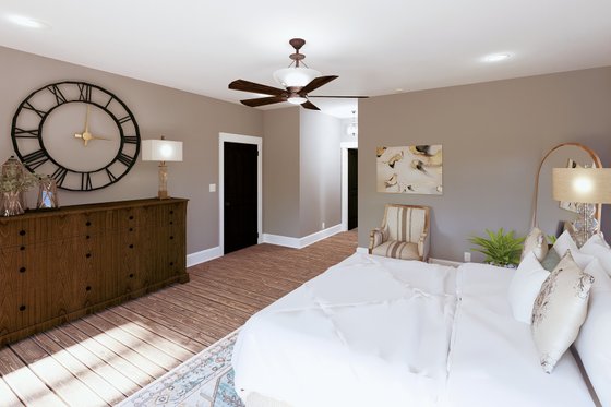 Interior - Master Bedroom for Southern House Plan #44-269 - 3 bed, 2.5 bath