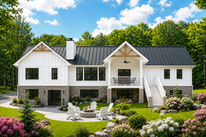 House Blueprint - Exterior - Rear Elevation for Farmhouse House Plan #928-426 - 2 bed, 2.5 bath