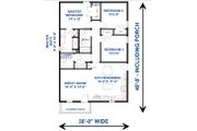 Traditional Style House Plan - 3 Beds 2 Baths 1320 Sq/Ft Plan #44-230 