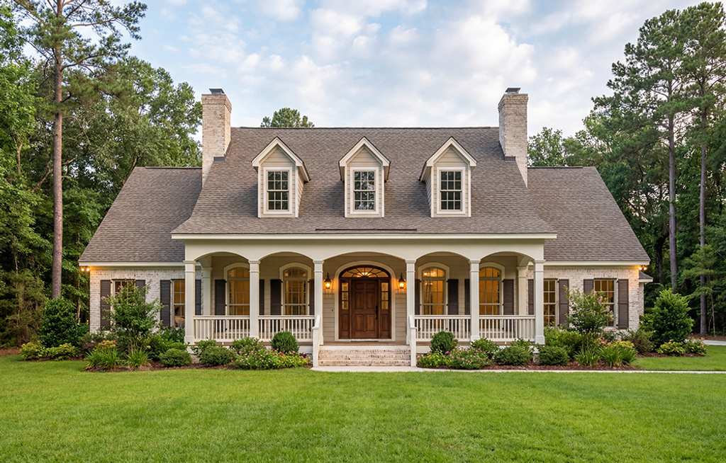 Exterior - Front Elevation 2 for Southern House Plan #406-261 - 3 bed, 2.5 bath
