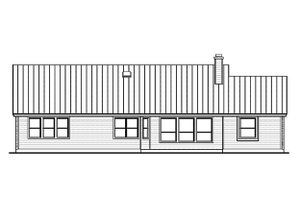 Exterior - Rear Elevation for Country House Plan #935-1 - 3 bed, 2 bath