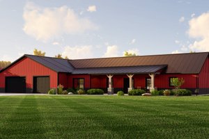 Home Plan - Barndominium Exterior - Front Elevation Plan #1064-224