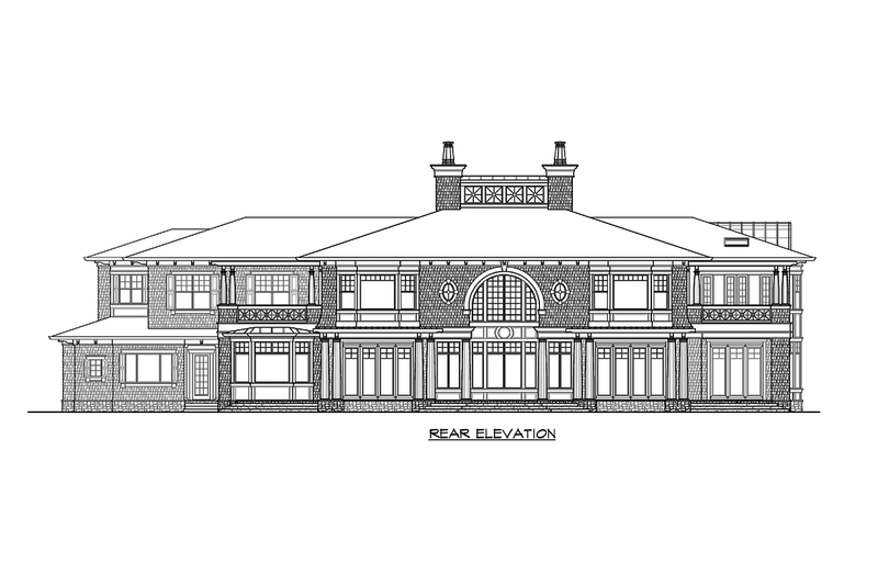 House Blueprint - Exterior - Other Elevation 2 for Traditional House Plan #132-217 - 4 bed, 7 bath