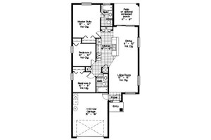 Floor Plan - Main Floor for Mediterranean House Plan #417-105 - 3 bed, 2 bath