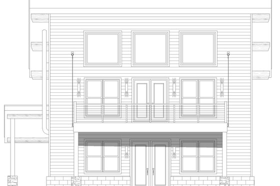 Exterior - Front Elevation 3 for Country House Plan #932-1278 - 4 bed, 2 bath