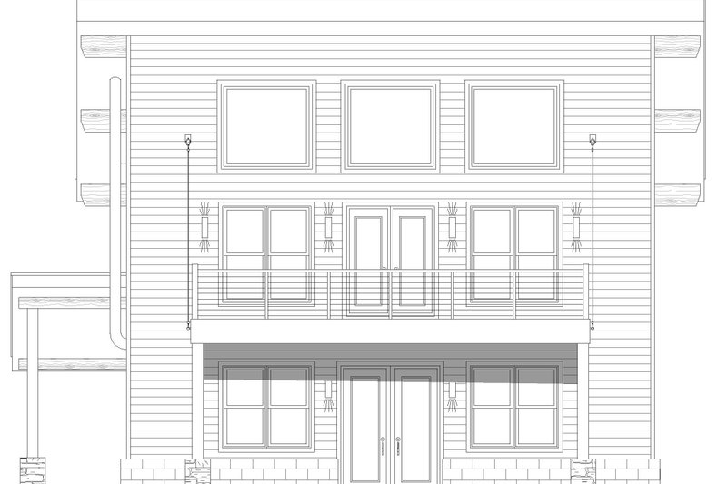 Architectural House Design - Exterior - Front Elevation 3 for Country House Plan #932-1278 - 4 bed, 2 bath