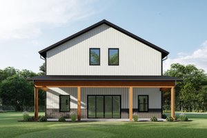 Barndominium Exterior - Front Elevation Plan #1092-35