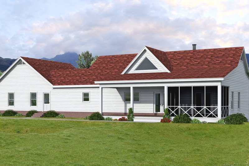 House Design - Exterior - Other Elevation for Farmhouse House Plan #932-1013 - 2 bed, 3 bath