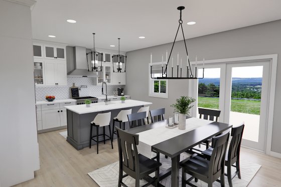 Interior - Dining Room for Farmhouse House Plan #51-1513 - 4 bed, 3 bath