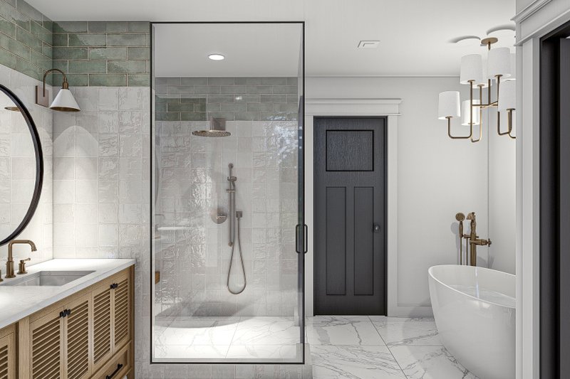 House Blueprint - Interior - Master Bathroom 1 for Modern House Plan #455-615 - 4 bed, 3.5 bath