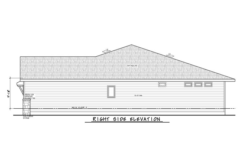 Architectural House Design - Exterior - Front Elevation 3 for Ranch House Plan #20-2508 - 2 bed, 3 bath