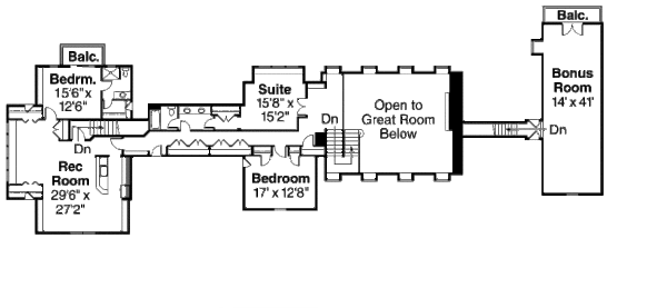 House Design - Country Floor Plan - Upper Floor Plan #124-701