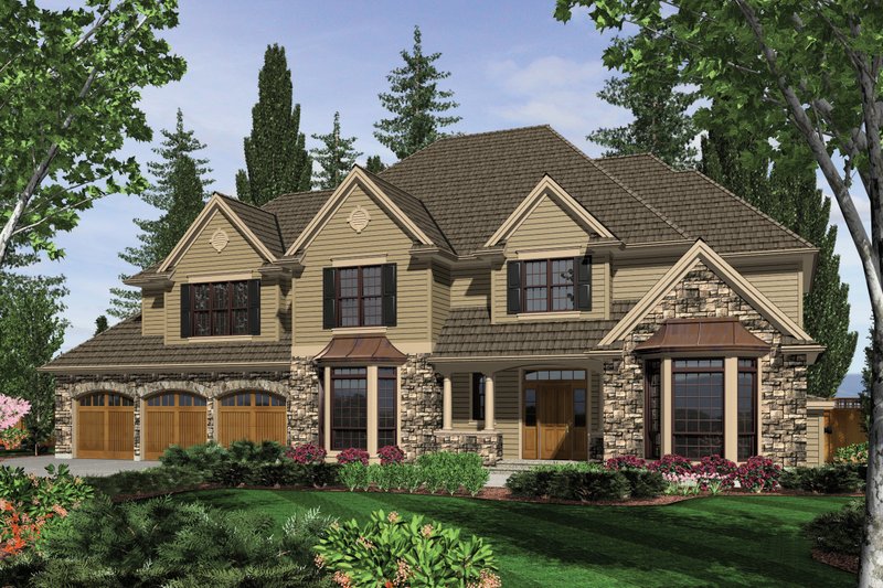 Architectural House Design - Traditional Exterior - Front Elevation Plan #48-621