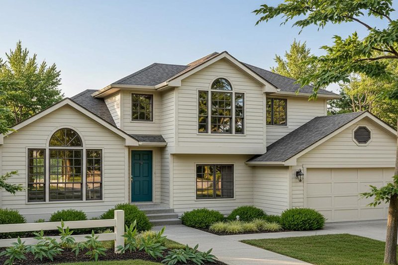 Traditional Style House Plan - 3 Beds 3 Baths 2111 Sq/Ft Plan #101-211 Exterior