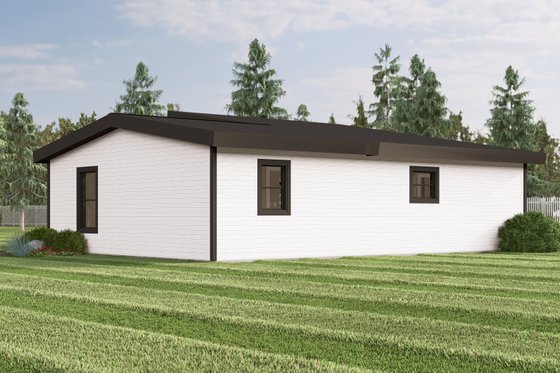 Exterior - Rear Elevation for Contemporary House Plan #1064-379 - 1 bed, 1 bath