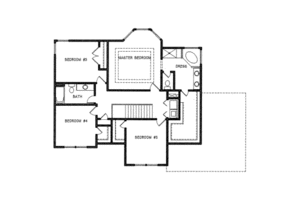 Floor Plan - Upper Floor for Traditional House Plan #6-107 - 4 bed, 2.5 bath