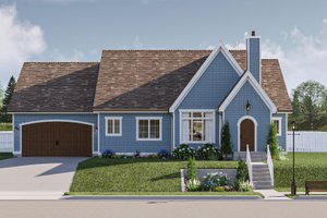 Cottage Exterior - Front Elevation Plan #455-342