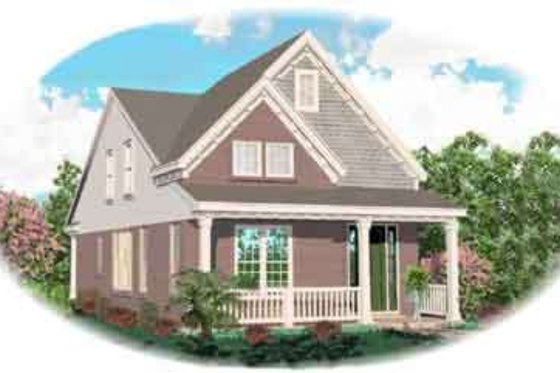 Exterior - Front Elevation for Southern House Plan #81-454 - 4 bed, 2.5 bath