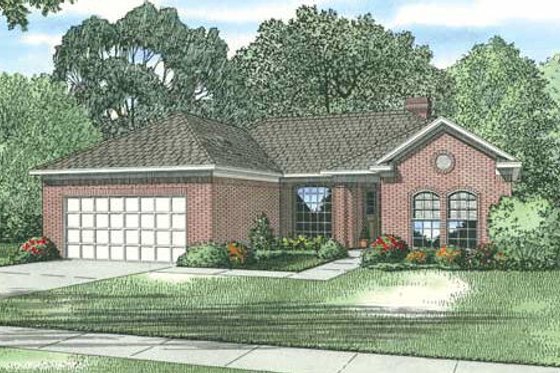 Exterior - Front Elevation for Traditional House Plan #17-2285 - 3 bed, 2 bath