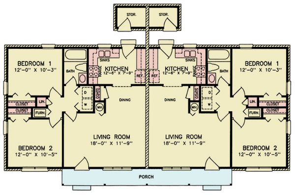 Home Plan - Bungalow Floor Plan - Main Floor Plan #54-667