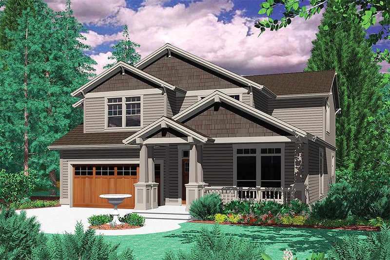 Home Plan - Craftsman Exterior - Front Elevation Plan #48-160