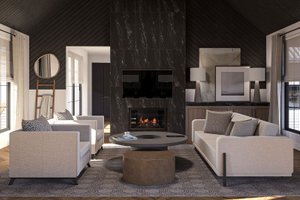 Interior - Family Room for Modern House Plan #455-391 - 3 bed, 2.5 bath