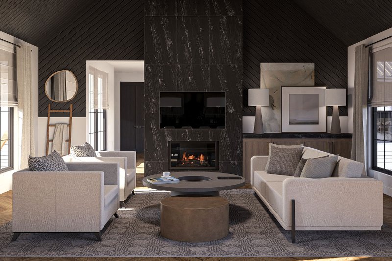 Dream House Plan - Interior - Family Room for Modern House Plan #455-391 - 3 bed, 2.5 bath