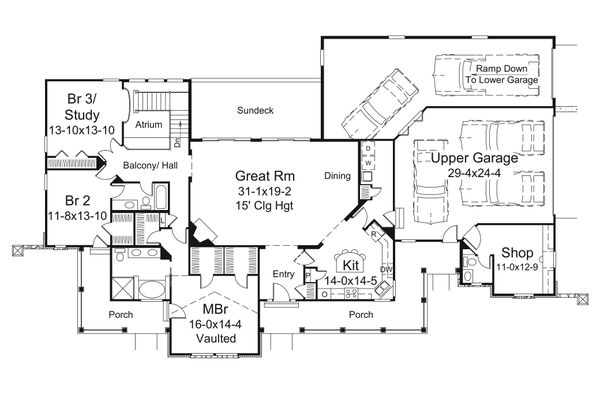 Home Plan - Country Floor Plan - Main Floor Plan #57-691
