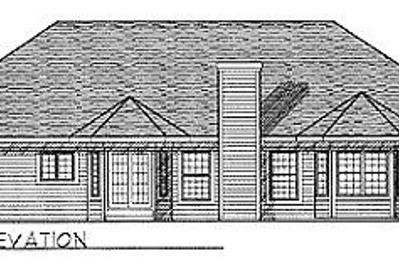 Dream House Plan - Exterior - Rear Elevation for Traditional House Plan #70-243 - 3 bed, 2.5 bath