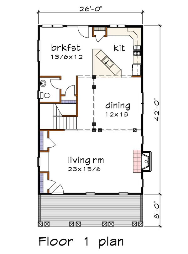 Architectural House Design - Country Floor Plan - Main Floor Plan #79-263