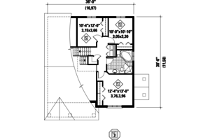 Floor Plan - Upper Floor for Country House Plan #25-4522 - 4 bed, 2 bath
