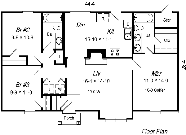 Cottage Floor Plan - Main Floor Plan #329-158