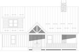 Exterior - Front Elevation 4 for Farmhouse House Plan #932-1099 - 3 bed, 2.5 bath