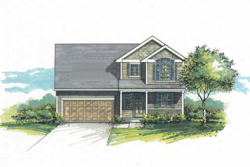 Architectural House Design - Craftsman Exterior - Front Elevation Plan #53-597