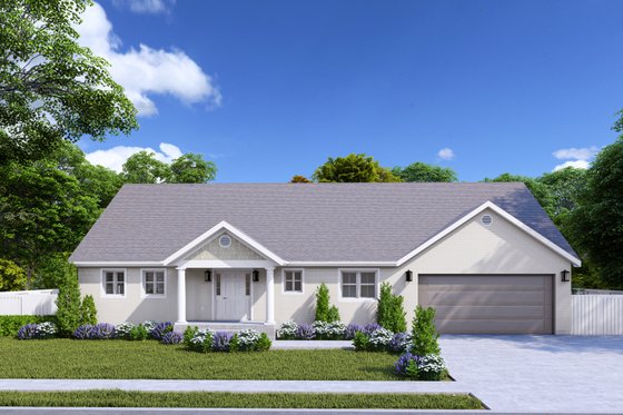 Exterior - Front Elevation 4 for Traditional House Plan #1060-20 - 5 bed, 5 bath