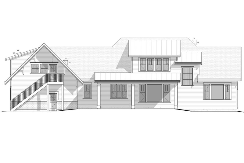 Home Plan - Exterior - Rear Elevation for Craftsman House Plan #1086-17 - 4 bed, 3.5 bath