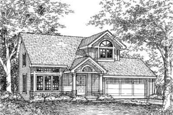 Exterior - Front Elevation for Traditional House Plan #320-112 - 3 bed, 2.5 bath