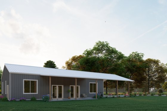 Exterior - Other Elevation 4 for Barndominium House Plan #1107-41 - 2 bed, 2 bath