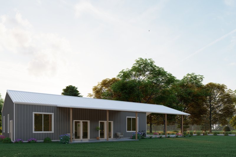 House Plan Design - Exterior - Other Elevation 4 for Barndominium House Plan #1107-41 - 2 bed, 2 bath