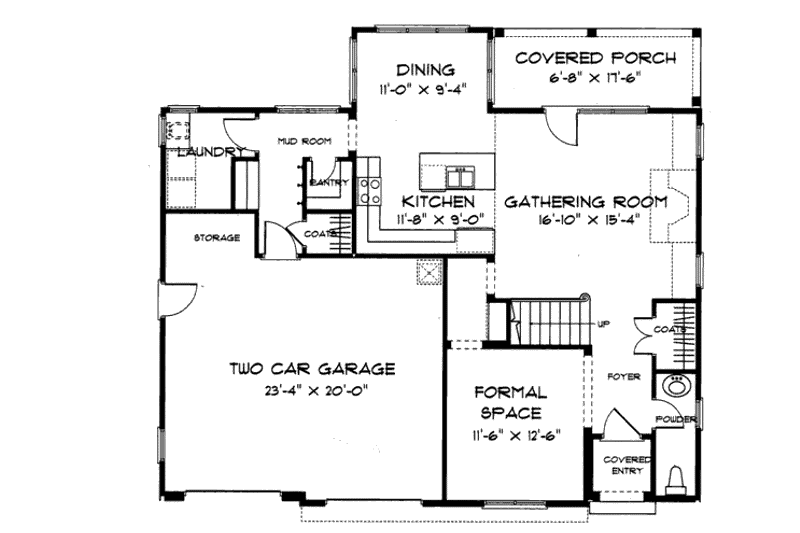 Dream House Plan - Floor Plan - Main Floor for European House Plan #413-806 - 4 bed, 3.5 bath