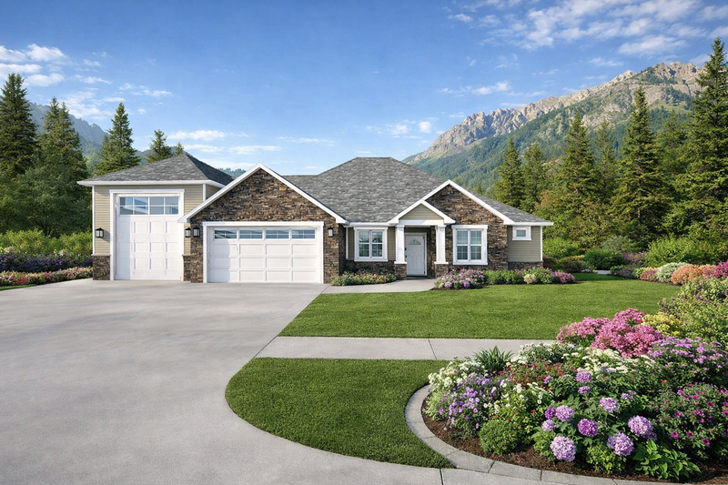 Home Plan - Exterior - Front Elevation 3 for Traditional House Plan #1060-445 - 3 bed, 2 bath