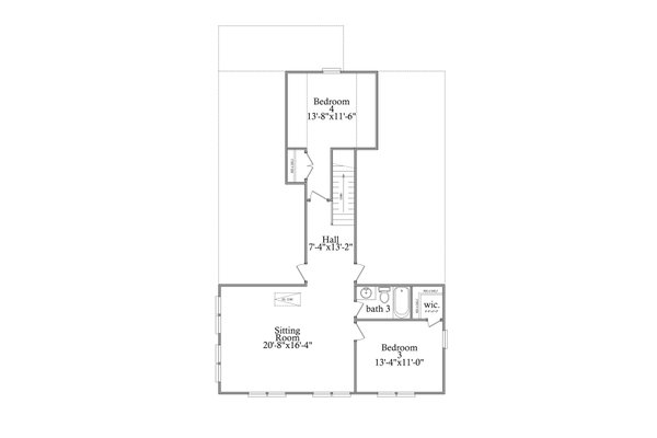 Traditional Floor Plan - Upper Floor Plan #69-454