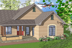 Craftsman Exterior - Front Elevation Plan #8-181