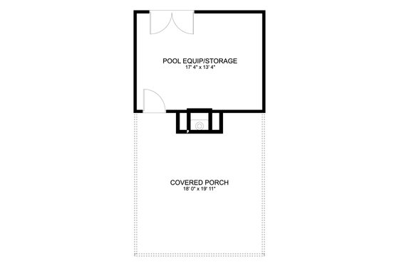 Floor Plan - Main Floor for Traditional House Plan #1060-94, 0 bath