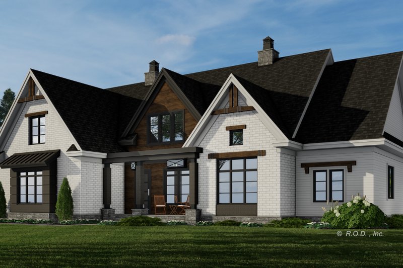 House Blueprint - Farmhouse Exterior - Front Elevation Plan #51-1220