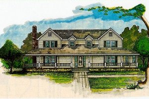 Country Exterior - Front Elevation Plan #405-200
